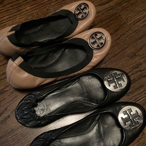 2 PAIRS•Tory Burch Flats